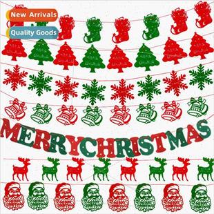 Christmas flags shopping 2023 decoration woven mall dec new
