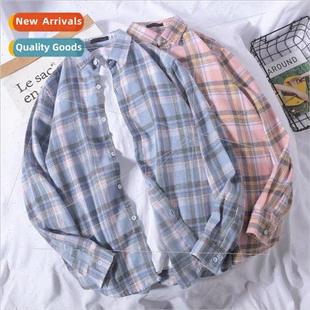 Japanese plaid Korean new shirt spring sleeved 2021 long
