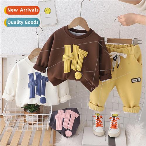 2024 spring new HI bubble gas round neck sweater set 1-5 yea