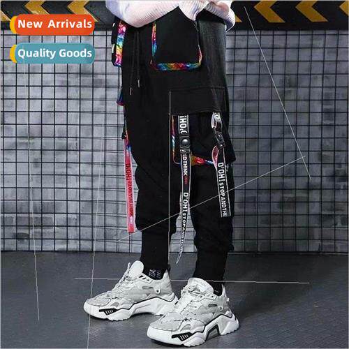 Set personality hip-hop  loose sports function work pants me