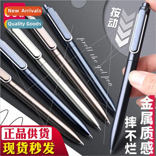 Push Action Neutral PenMetallic Heavy Grip 0.5 Bullet Point