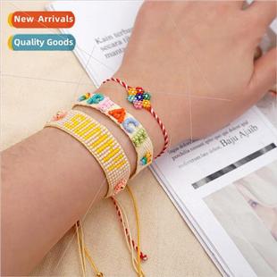 woven webbing alphabet ins women handmade bracelet ethnic