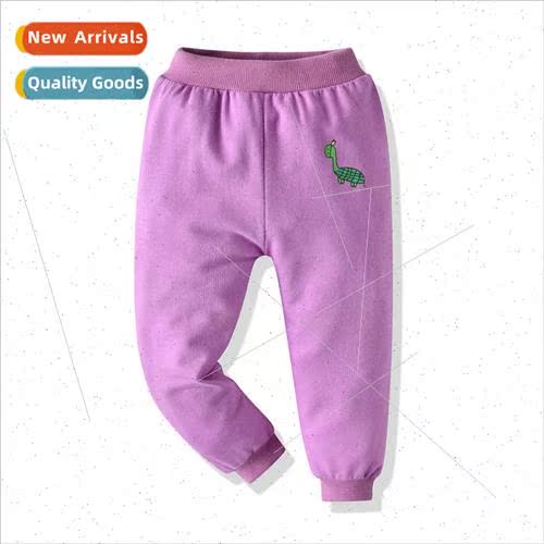 2023 Childrens sports loose casual pants solid color spring