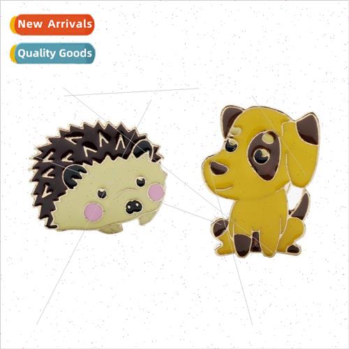 Cartoon Yellow Dog Hedgehog Brooch Pin Badge Lapel Pin Stude