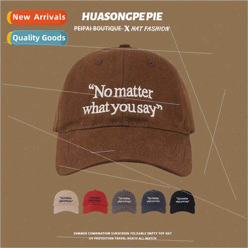 The new hat female thin baseball cap deep cap top Korean Eng