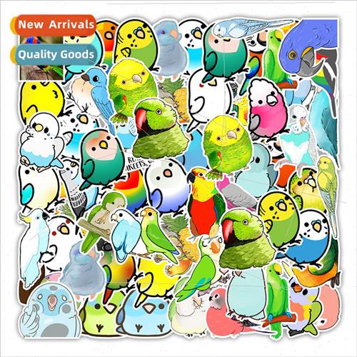 50 can colorful bird doodle stickers cell phone water cup co