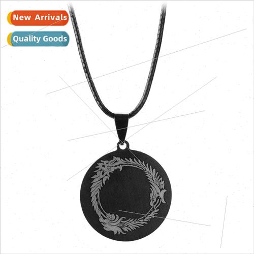 Jewelry Elder Scrolls Necklace Stainless Steel Dragon Pendan