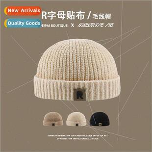 winter Autumn cap new landlord letters and patch wool