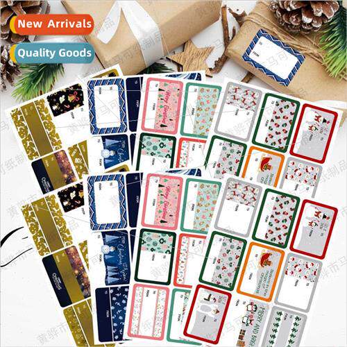 Christmas -Adhesive  Tag Stickers Christmas Holiday Birthday