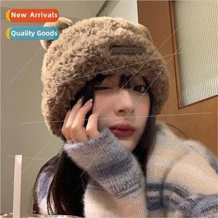 fall and warm cap doubl versatile female Korea Woolen winter