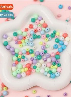 6/8mm macaron designated mixed colors acrylic round beads DI