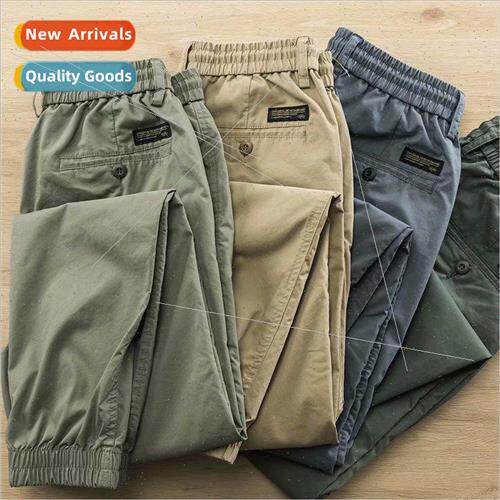 Autumn mens pants Korean colorful mens drawstring pants micr