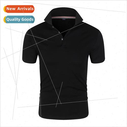 2023 new solid-color mens Polo shirt big yards light board s