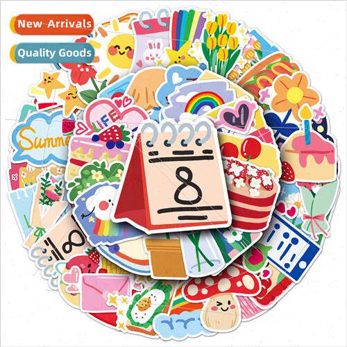 50 ins cream wind stickers Cute Sticker cute DIY handbook co