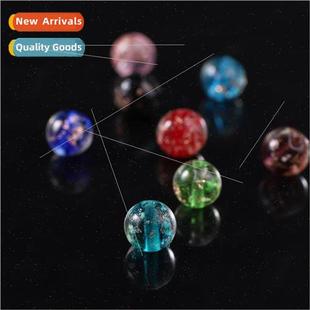 glaze beads loose minous round sand crystal bea golden