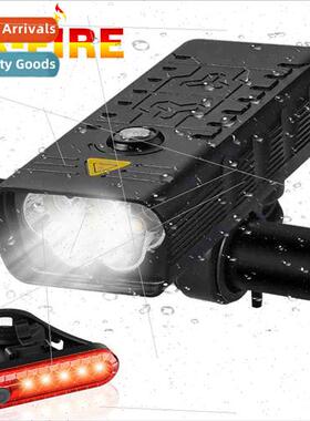 New 5T6 Bicycle Front USB Rechargeable Type-C Flashlight Bui