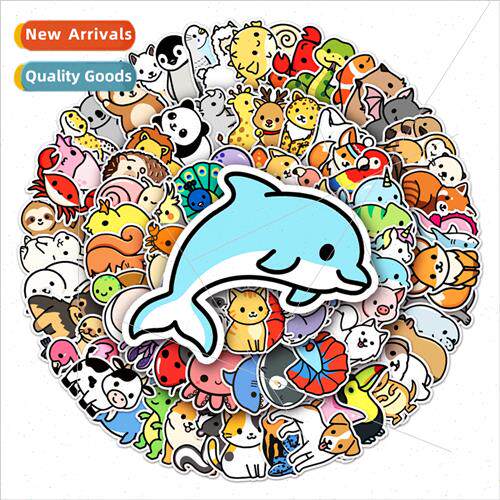 100 ins cartoon animal cute DIY nd decoration stickers lugga