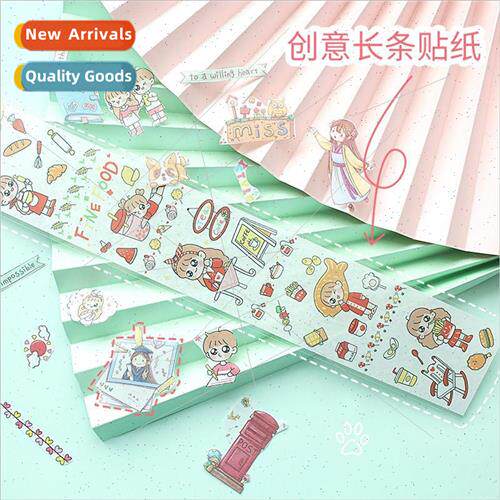 New Korean ins wind cute cartoon girl small stickers handboo