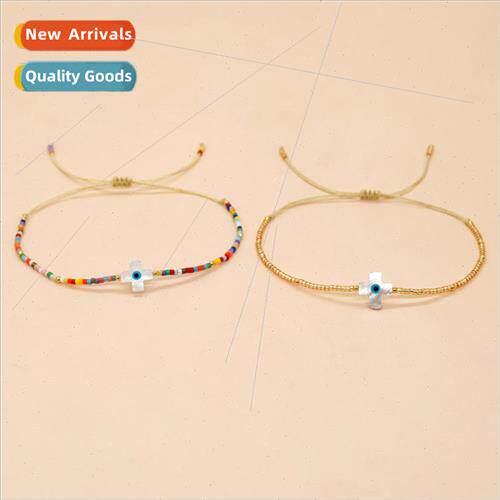 Summer bohemian beach  red and gold color clashing shells lo