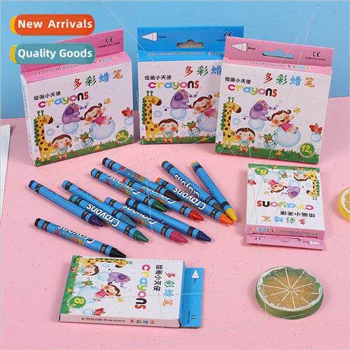 Cartoon childrens crayons baby paintbrushes multicolor color