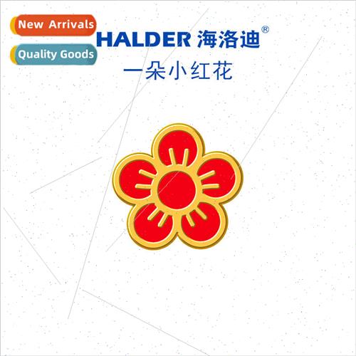 Outstanding Youth Badge Souvenir Small Red Flower Badge Meta