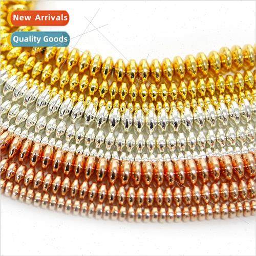 DIY handmade beads loose beads accessories black stone flat