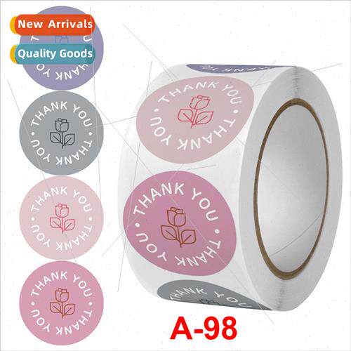 thank you roses thank you sticker labels gift gift packaging