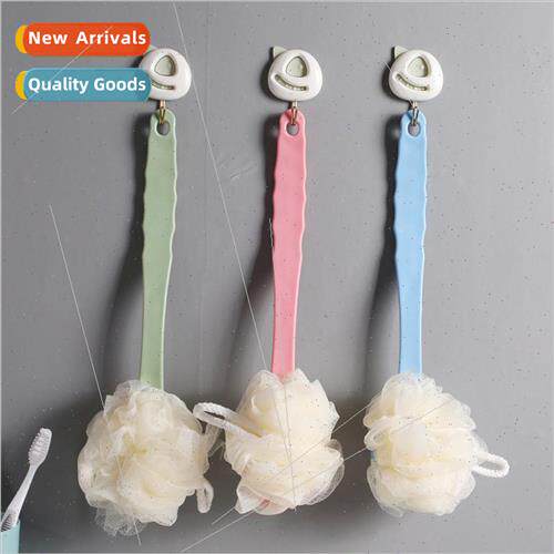 Double-sided long handle bath ball soft hair bath brush back