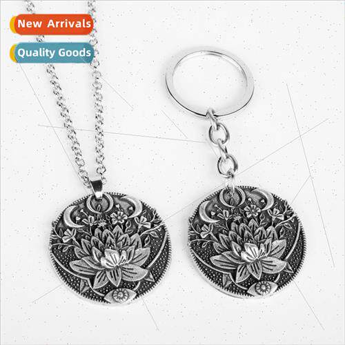 Jewelry Indian Mandala Flower Necklace Vintage Pendant Alloy