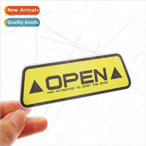 OPEN reflective warning car open door safety decorative stic