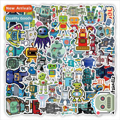 50 robot creative nd graffiti stickers decorative motorcycle