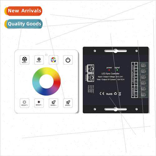 Wireless 8 Keys 86 Full Touch Panel RGB Controller led 7 Col