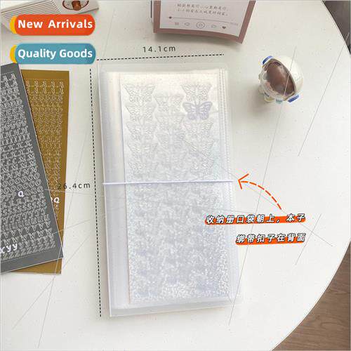 Sticker organizer ins wind transparent simple handbook tape