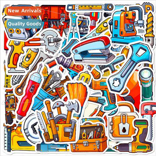 50 new tools competition stickers children cartoon drill saw