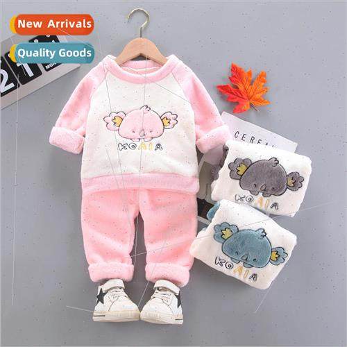 Childrens thickened pajamas winter boys and girls homewear s