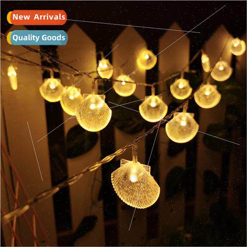 Colorful new led solar lights string shell outdoor waterproo