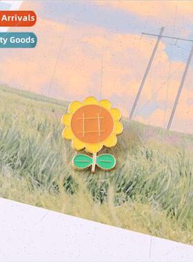 Sunflower Brooch Bag Pin Sweater Lapel Pin Scarf Clasp Metal