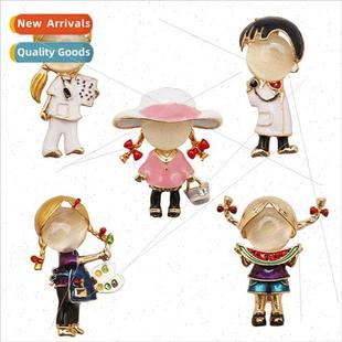 Drop Nurse Boys Creative Girl Cute Oil Brooch Jewelry Doctor