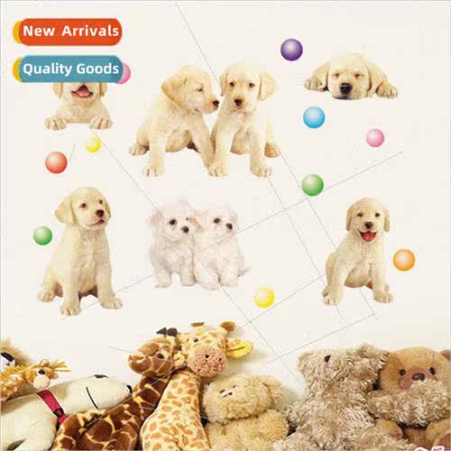 JM8025 cute puppy wall stickers cartoon children creative di