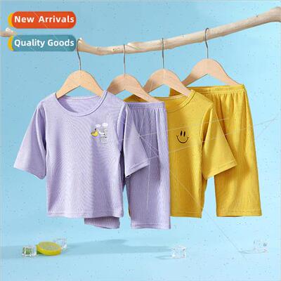 Childrens pajamas modal boys and girls homewear middle and l