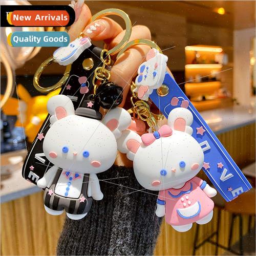 Pink elf rabbit keychain female cute nd fashion exquisite ca