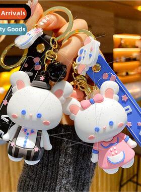 Pink elf rabbit keychain female cute nd fashion exquisite ca