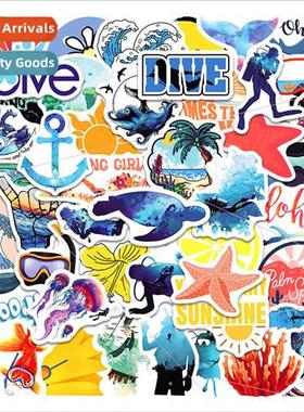 50 summer vsco wind diving graffiti stickers electric car co