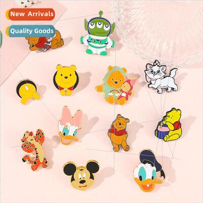 Cartoon Mickey Mouse and Donald Duck enamel pins Winnie the