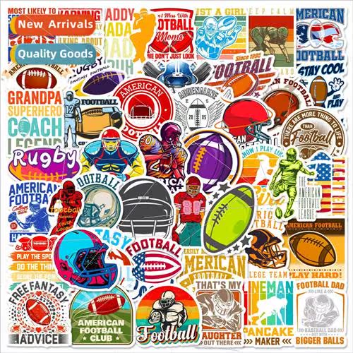 50 Rugby Text Stickers Sports New Rugby Personalized DIY Doo