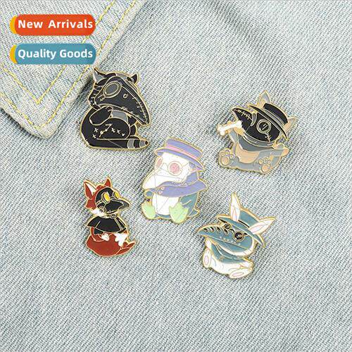 Creative Mask Animal Brooch Cute Small Animal Shape Brooch A