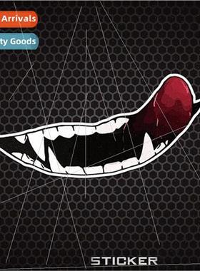 Motorcycle helmet stickers Evil teeth car stickers Dark pers