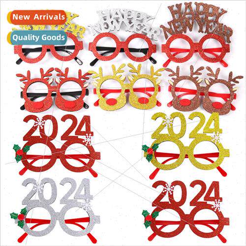 New Christmas decorations Christmas glasses frame cartoon st