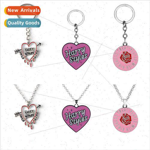 British singer Harry Styles Fine ne Love Heart Keychain Pend
