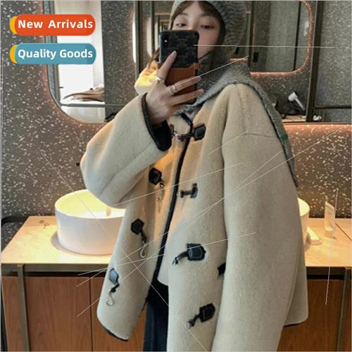 Lamb wool coat female 2022 fall and winter new retro fur one